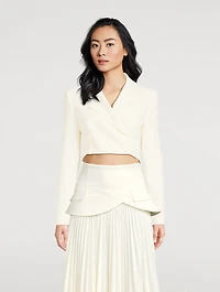 Crêpe Cropped Blazer