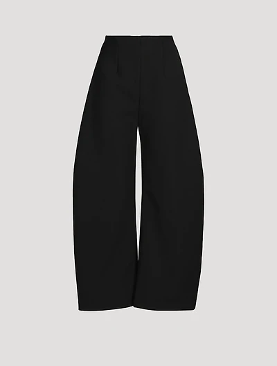 Rounded Crêpe Trousers