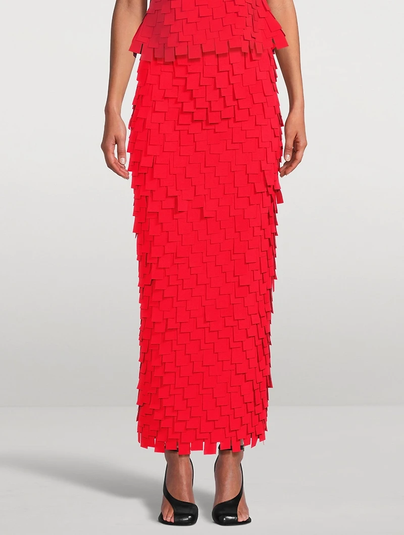 Multi Rectangle Crêpe Skirt