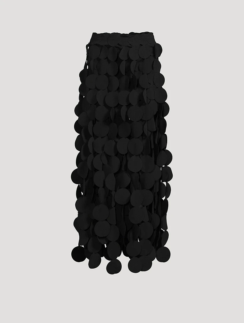 Multi Circle Crêpe Maxi Skirt