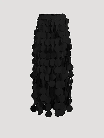 Multi Circle Crêpe Maxi Skirt