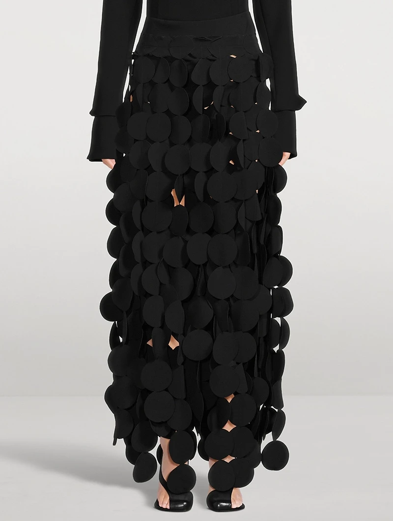 Multi Circle Crêpe Maxi Skirt