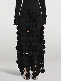 Multi Circle Crêpe Maxi Skirt