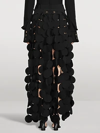 Multi Circle Crêpe Maxi Skirt
