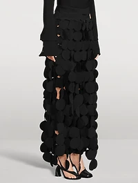 Multi Circle Crêpe Maxi Skirt