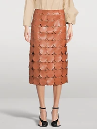 Circle Vegan Leather Skirt