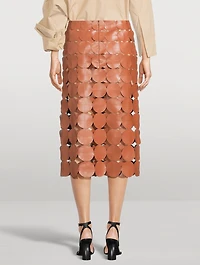 Circle Vegan Leather Skirt