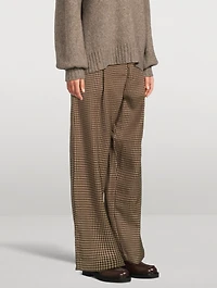 The Houndstooth Tailored Wool Pants
