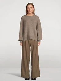 The Houndstooth Tailored Wool Pants