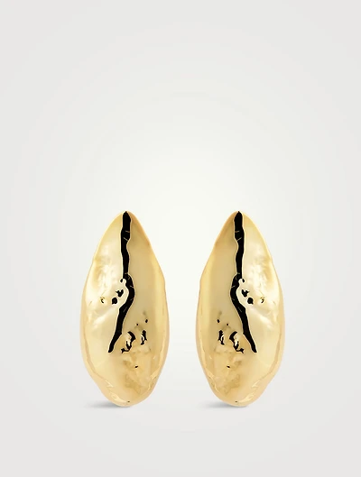 Molten Puffy Teardrop Earrings