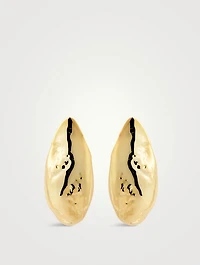 Molten Puffy Teardrop Earrings