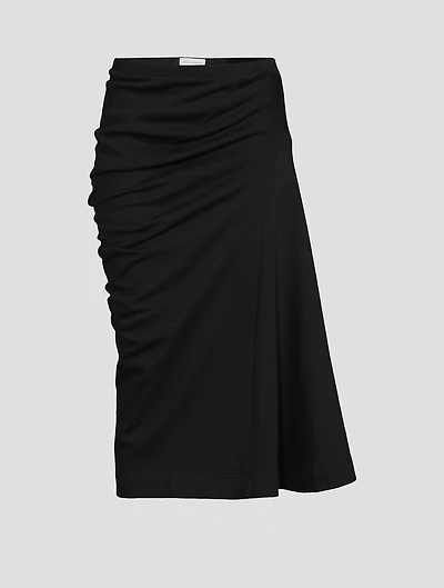 Harens Ruched Jersey Midi Skirt