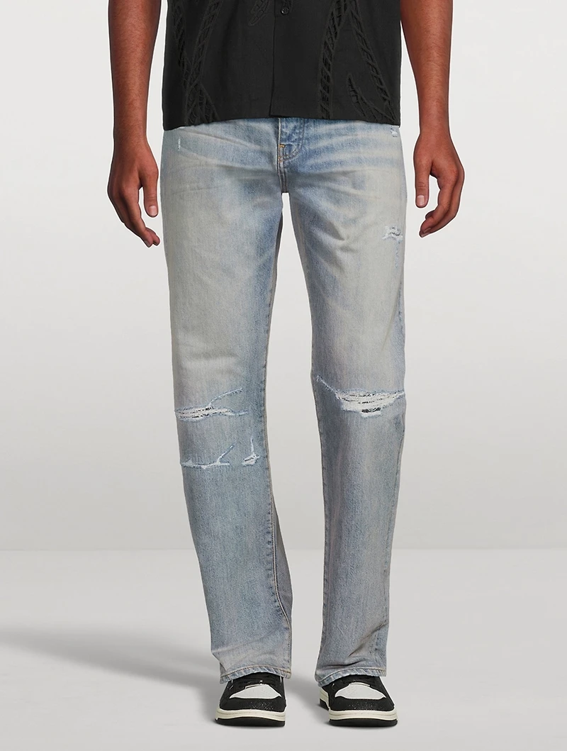 Bandana Repair Straight Jeans