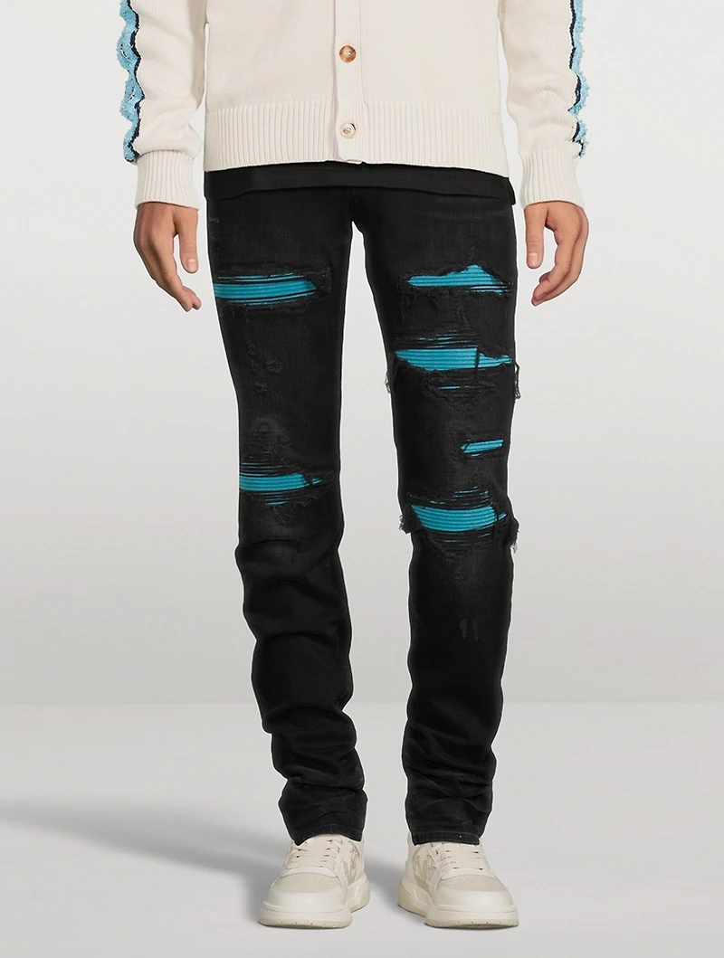 MX1 Suede Repair Skinny Jeans