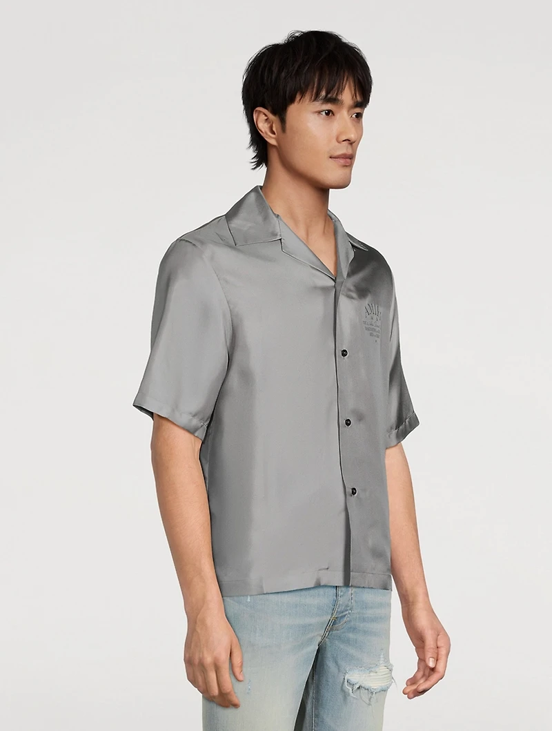 Arts District Silk Bowling Shirt