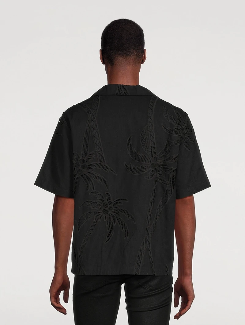 Paisley Palm Camp Shirt