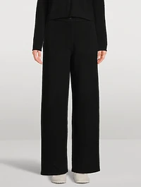 Tailored Cashmere Wide-Leg Trousers