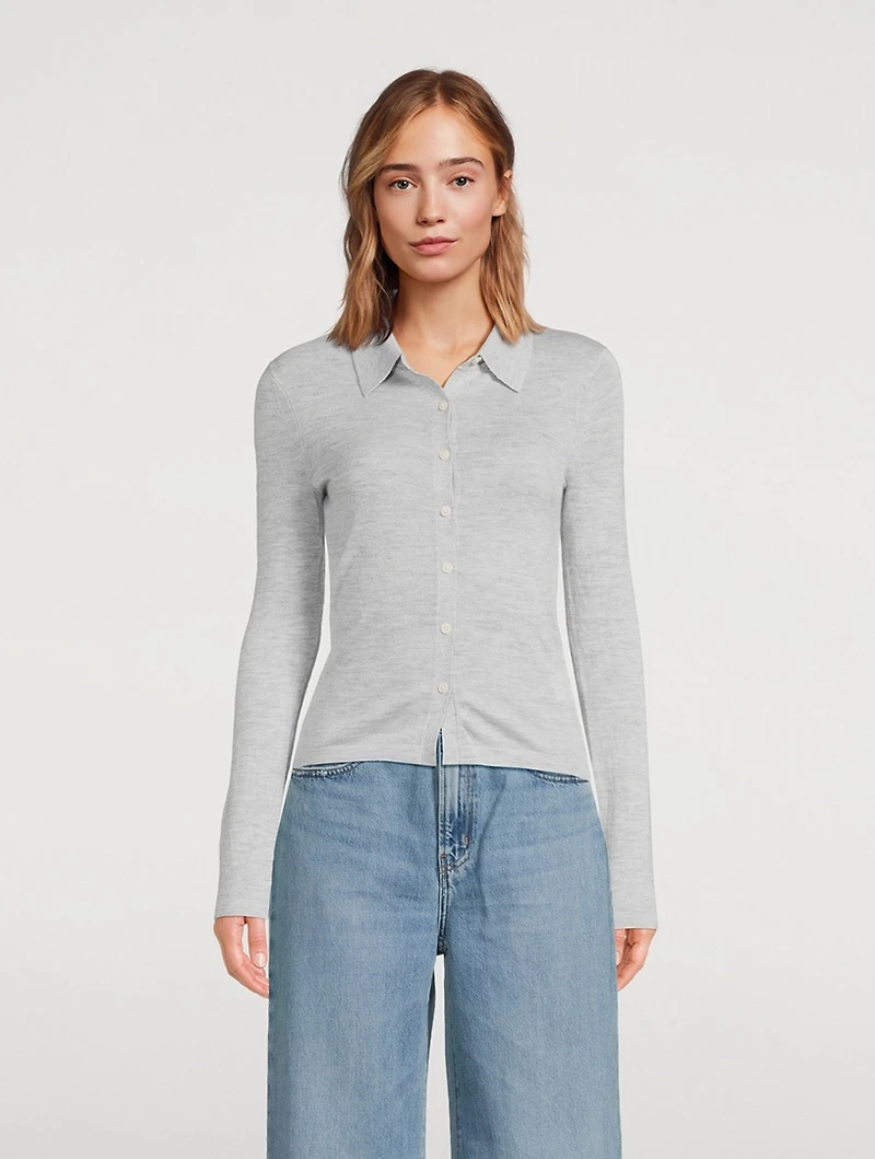 Elle Cashmere Polo Shirt