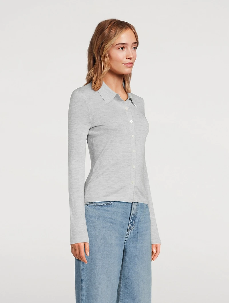 Elle Cashmere Polo Shirt