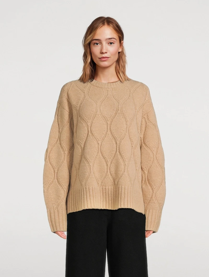 Cozy Crew Wavy Cashmere Sweater