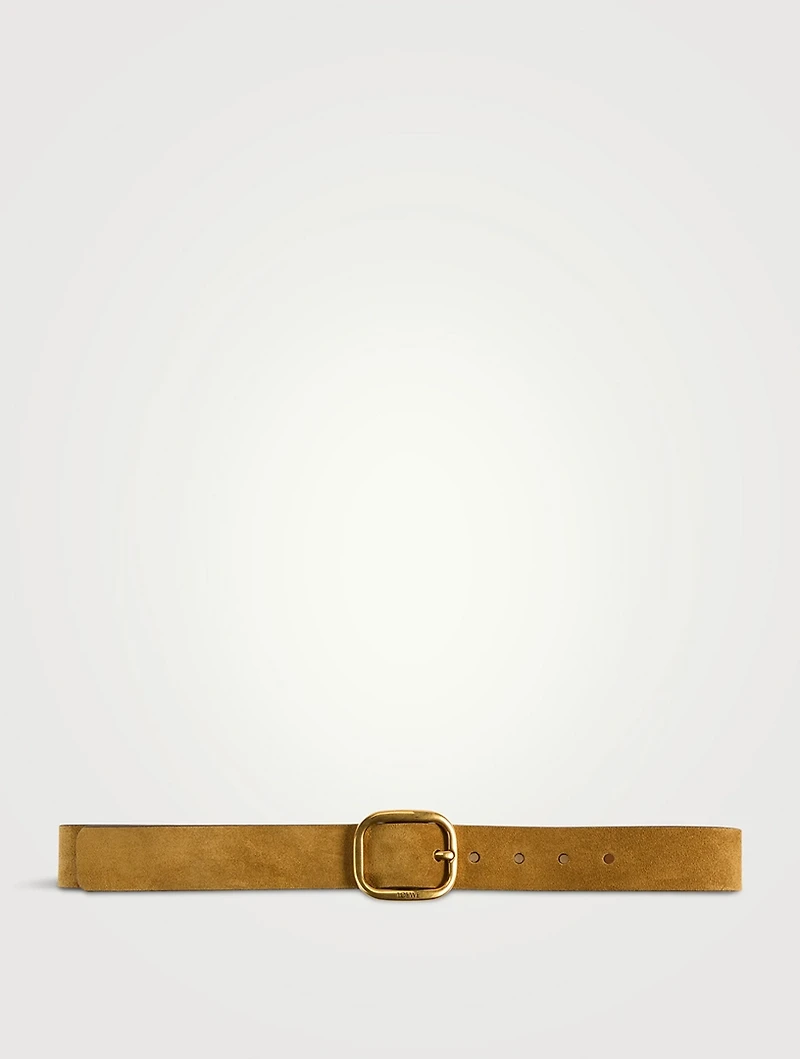 Rounded Soft Suede Belt