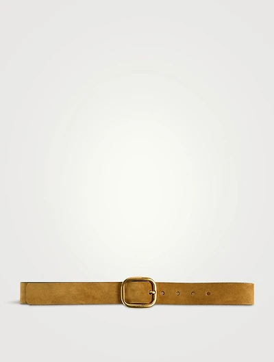 Rounded Soft Suede Belt