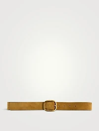 Rounded Soft Suede Belt