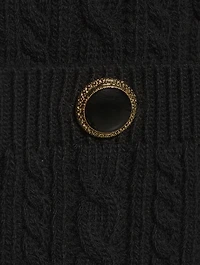 Oversized Cable-Knit Wool Cardigan
