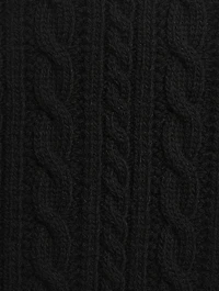Cable-Knit Wool Midi Skirt
