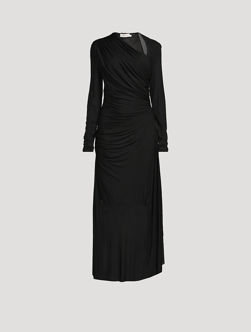 Illustration Asymmetric Jersey Dress