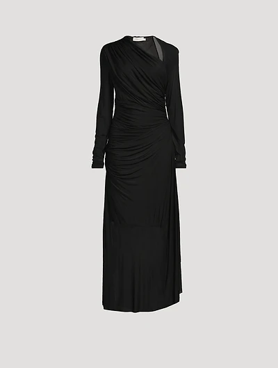 Illustration Asymmetric Jersey Dress