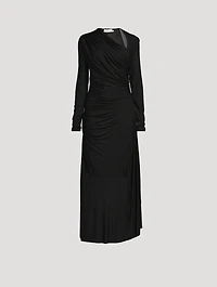 Illustration Asymmetric Jersey Dress