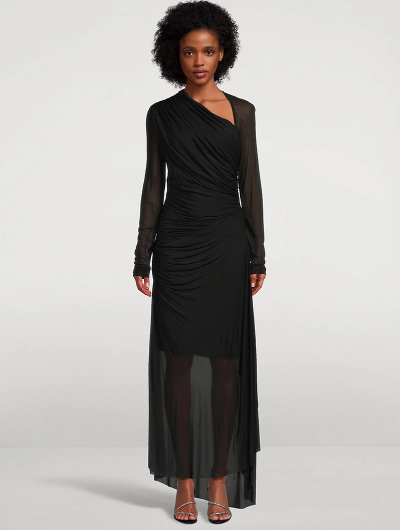 Illustration Asymmetric Jersey Dress