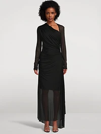 Illustration Asymmetric Jersey Dress