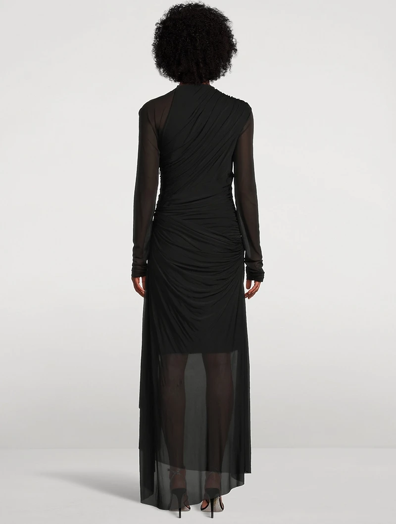 Illustration Asymmetric Jersey Dress