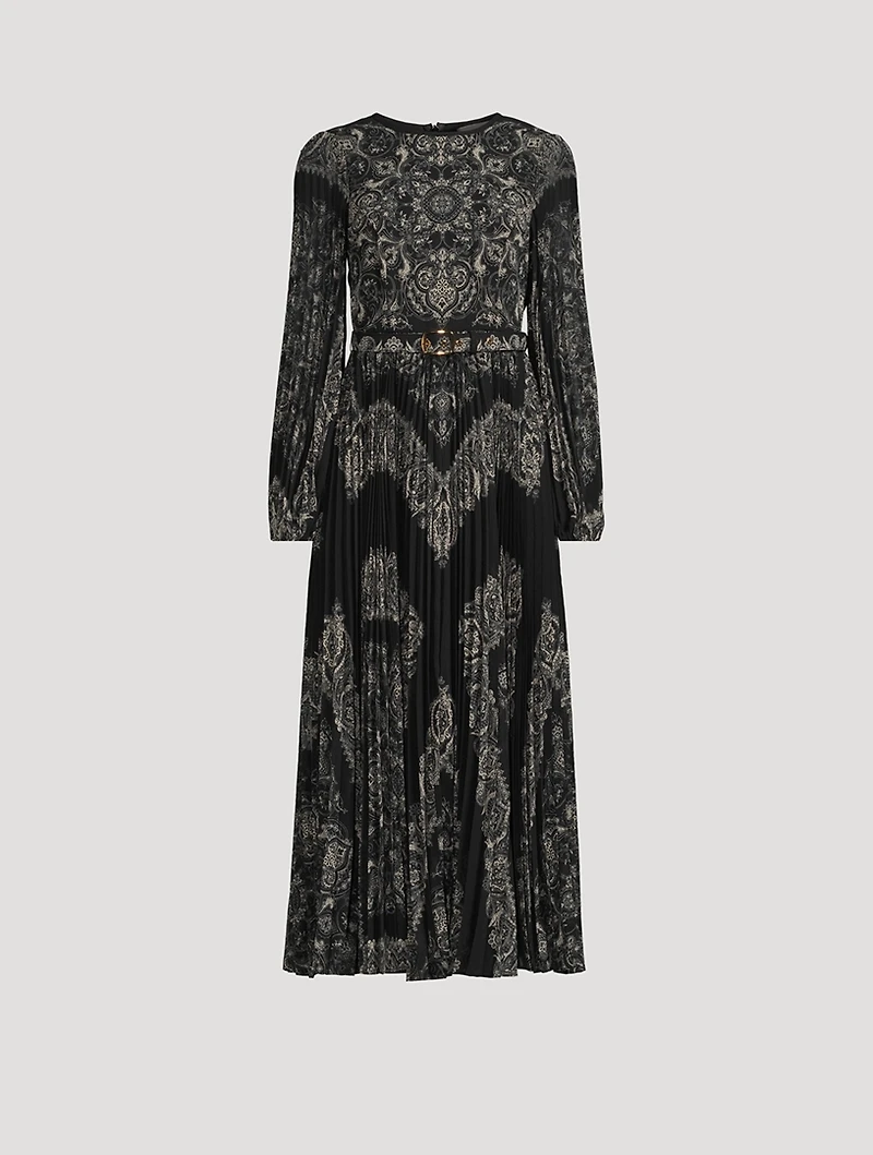 Sunray Midi Dress Paisley Print