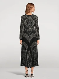 Sunray Midi Dress Paisley Print