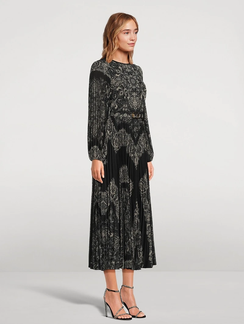 Sunray Midi Dress Paisley Print
