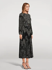 Sunray Midi Dress Paisley Print