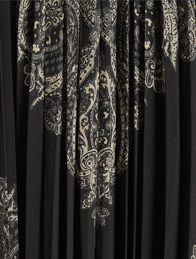 Sunray Midi Dress Paisley Print
