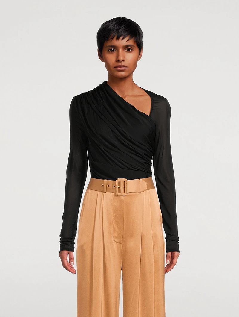 Illustration Asymmetric Jersey Bodysuit
