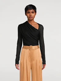 Illustration Asymmetric Jersey Bodysuit