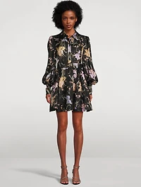 Eden Silk Mini Dress Floral Print