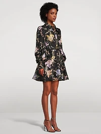 Eden Silk Mini Dress Floral Print