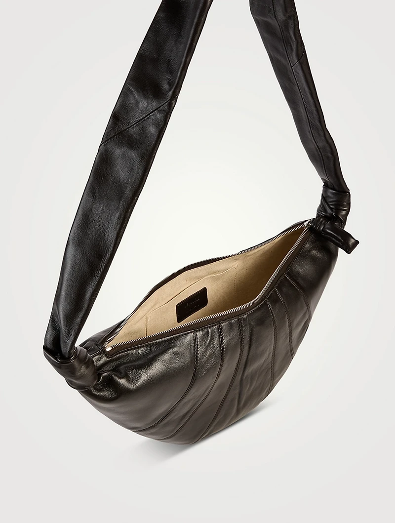 Medium Croissant Leather Shoulder Bag