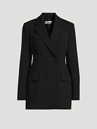 Double-Breasted Jersey Blazer