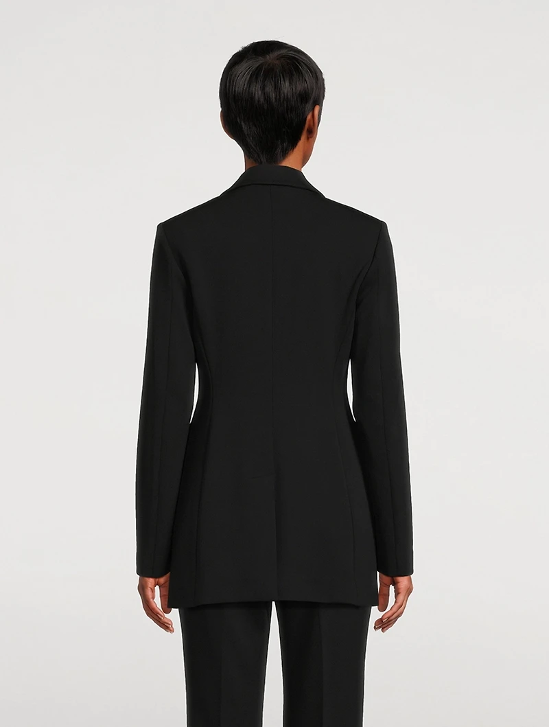Double-Breasted Jersey Blazer