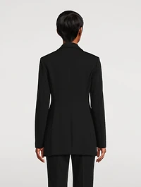 Double-Breasted Jersey Blazer
