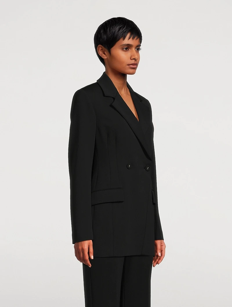 Double-Breasted Jersey Blazer