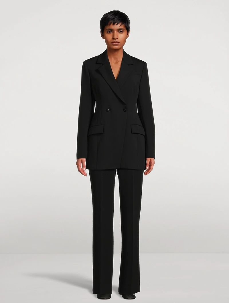 Double-Breasted Jersey Blazer